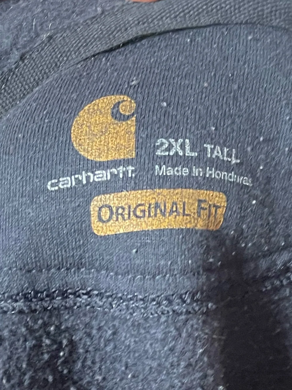 Vintage Y2K Carhartt Navy Zip Hoodie Distressed Workwear 2XL Tall fit